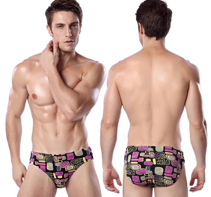 W25057-2 Classic Pattern Vintage Striped Sexy Mens Swimming Briefs Plus size